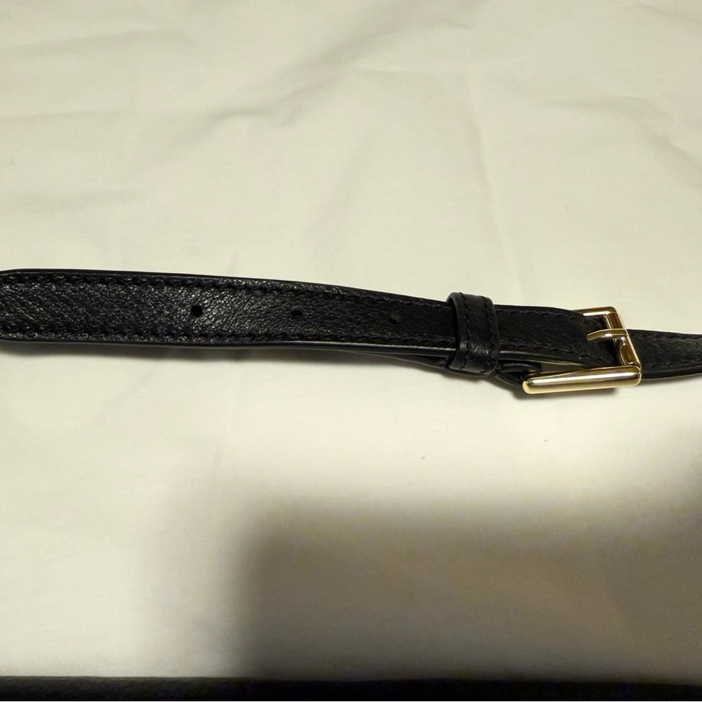 Tory Burch Britten Fold Over Messenger Black Leather Crossbody Purse - Picture 14 of 16